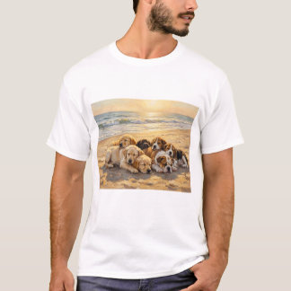 Welpen am Strand T-Shirt