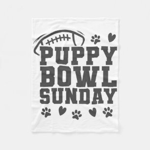 Welpen Bowl Sonntag Super Fußll Spiel Party Hunde  Fleecedecke