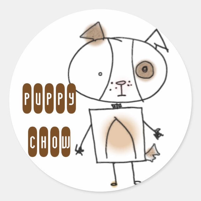 Welpen-Chow-Chow Aufkleber (Vorderseite)