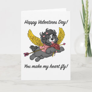 Welpen-Cupid Valentinstagskarte - innen leer Feiertagskarte