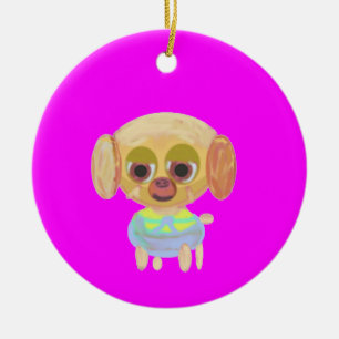 Welpen-Geburtstag Keramik Ornament