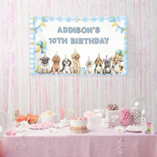 Welpen-Geburtstagsparty für alle Pfoten-Tiere  Banner