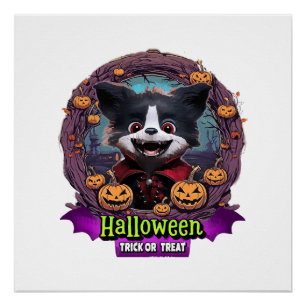 Welpen-Halloween-Kostüm Poster