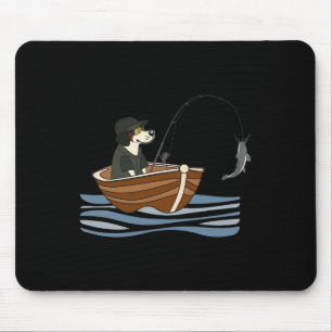 Welpen Hund Angler Angeln Jagen Lustig Haustier En Mousepad