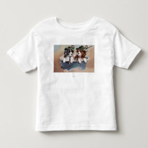 Welpen in den Hüten mit Rohren Kleinkind T-shirt