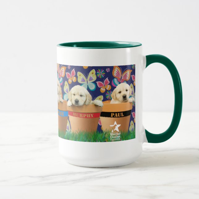 Welpen in der Flowerpots-Tasse Tasse (Rechts)