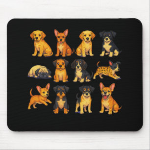 Welpen in verschiedenen Posen Mousepad