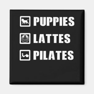 Welpen Lattes Pilates Magnet