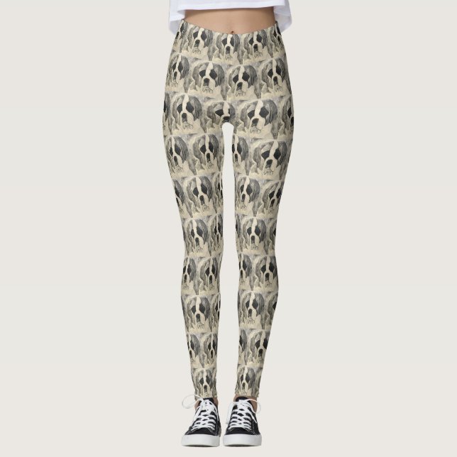 Welpen-Liebe-Bernhardiner-Leggings Leggings (Vorderseite)