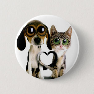 Welpen-Liebefrieden Button