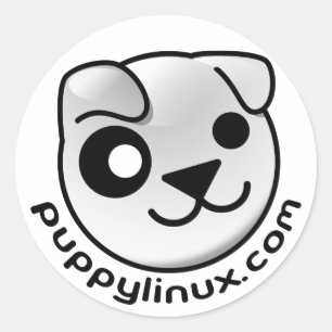Welpen-Linux-Punkt-COM-Aufkleber Runder Aufkleber