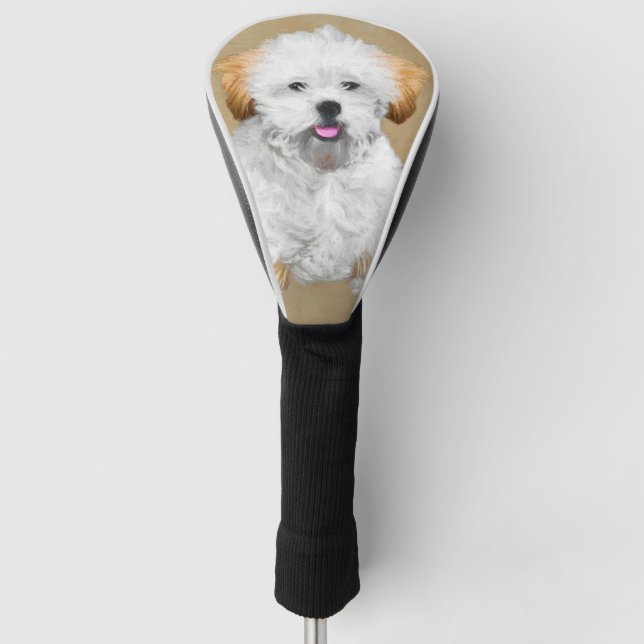 Welpen-Malerei Lhasas Apso - niedliche Golf Headcover (Vorderseite)