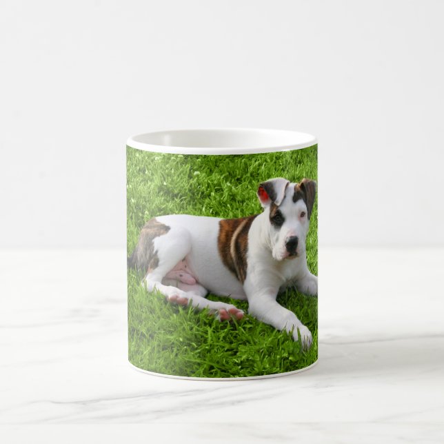Welpen-Pitbull-förmiger Knochen Kaffeetasse (Mittel)