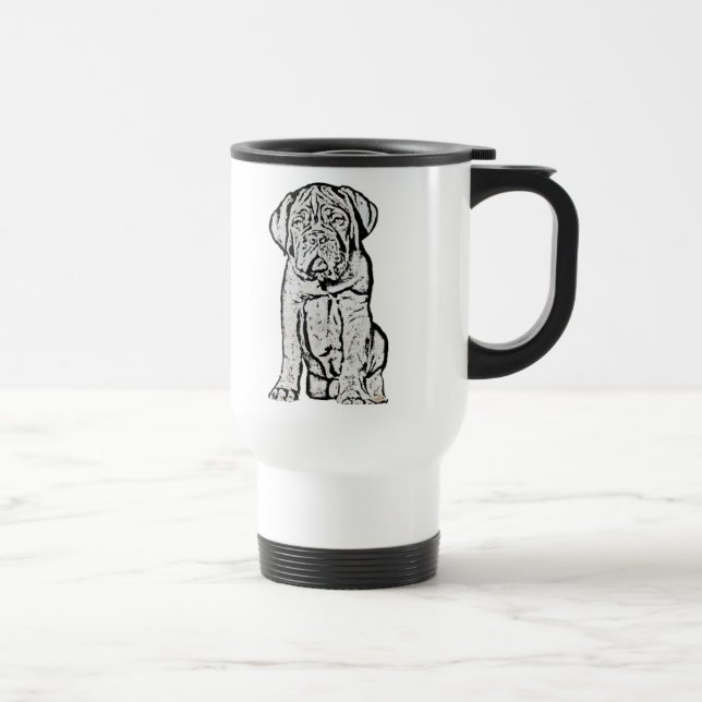 Welpen-Reise-Tasse Dogue de Bordeaux Reisebecher (Rechts)