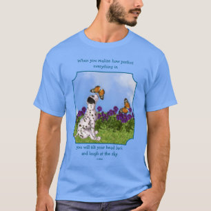 Welpen-Schmetterling-Buddha-Inspirationszitat T-Shirt