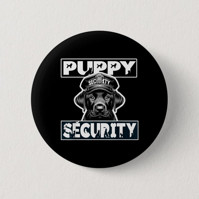Welpen-Sicherheits-Hund-Fänger-Kostüm Black Lab Button (Vorderseite)