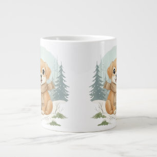 Welpen-Tasse, Wasserfarben-Hunde-Geschenk, gemütli Jumbo-Tasse