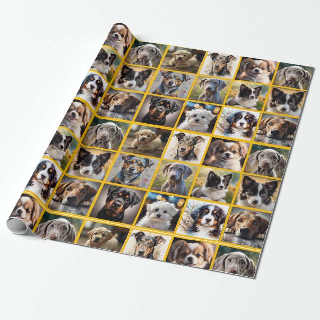 Welpen Überall Geschenkpapier (Ungerollt)