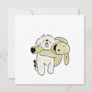 Welpen umarmen süßes Geschenk für Hunde Liebhaber Einladung