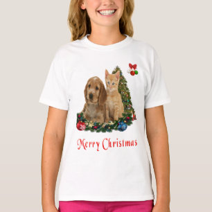 Welpen und Kätzchen Weihnachten  T-Shirt