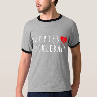 Welpen und Pickelball Niedliche Pickelball Männer T-Shirt