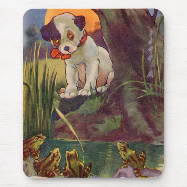 Welpen und Stierfrösche der 30er Jahre Mousepad (Vorne)