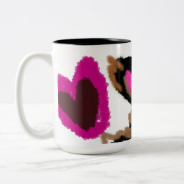 Welpen Valentine Zweifarbige Tasse