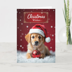 Welpen-Weihnachtskarte Karte