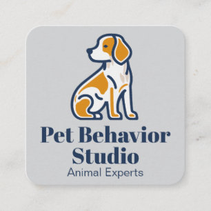 Welpenbild   Dog Trainer Quadratische Visitenkarte
