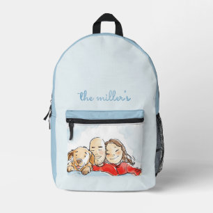 Welpenfamilie Bedruckter Rucksack