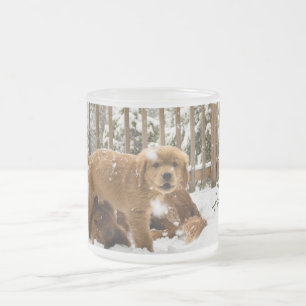 Welpenferien Weihnachten Tasse - Golden Retriever