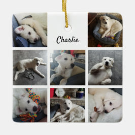 Welpenfotokopie Niedlicher Hund Keramikornament