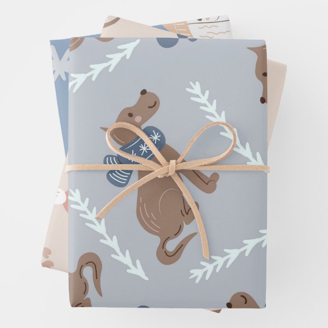 Welpenhühner-Urlaubspapier oder Geburtstagsbroschü Geschenkpapier Set (Beispiel)