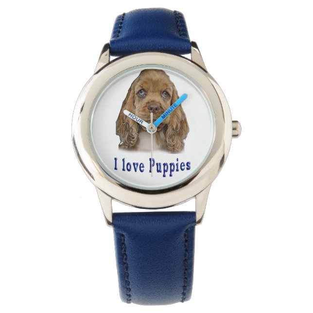 Welpenhund Armbanduhr (Vorderseite)