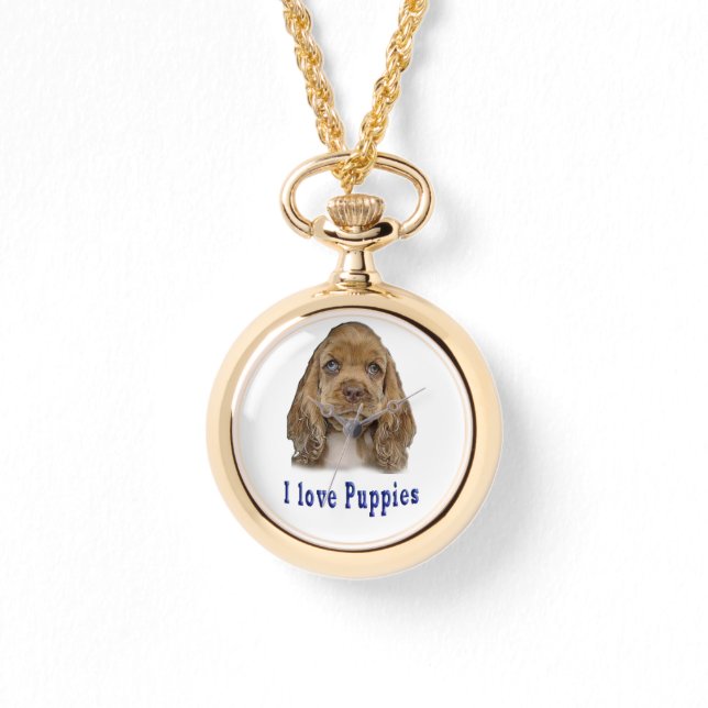 Welpenhund Armbanduhr (Vorderseite)