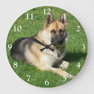 Welpenhund Große Wanduhr