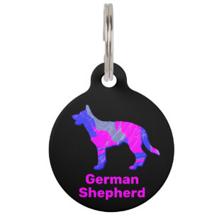 Welpenhund in Deutschland heiß rosa und blau Haustiermarke