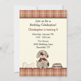 Welpenhund zum Geburtstag Einladung für Jungen