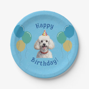 Welpenhund zum Geburtstag Pappteller