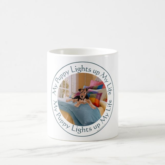 Welpenleuchten in meinem Leben Kaffeetasse (Mittel)