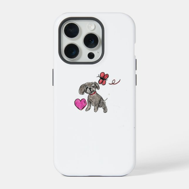 Welpenliebe iPhone 15 Pro Hülle (Rückseite)