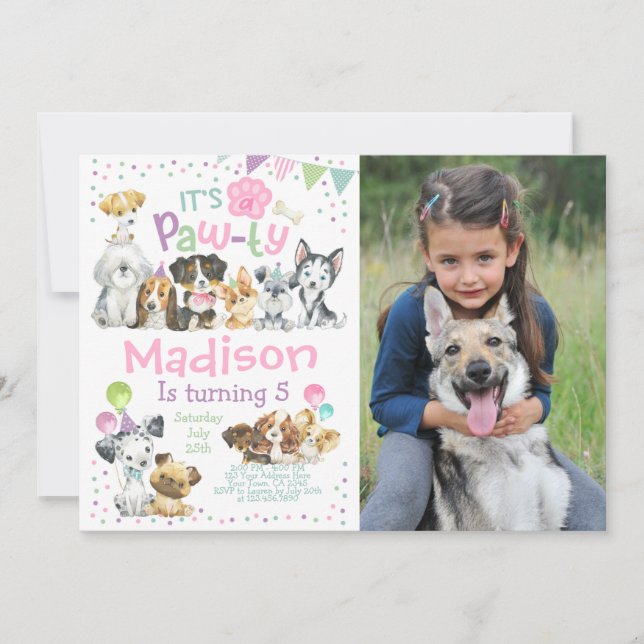 Welpenpfanne Einladung (Vorderseite)