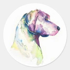 Welpenprofil Runder Aufkleber
