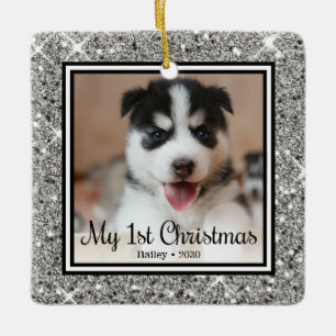 Welpenweihnachtsfest Keramikornament