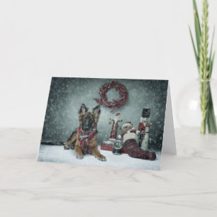 Welpenweihnachtskarte Feiertagskarte