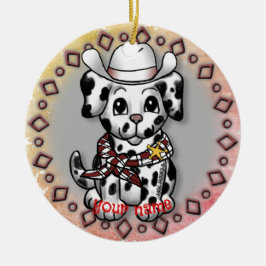 Welppy Dog Sheriff Keramik Ornament