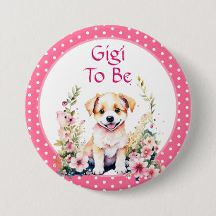 Welppy Themed Gigi to Be   Babydusche Button