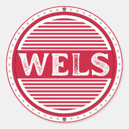Wels City Pride Emblem – Austrian Identity Runder Aufkleber