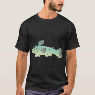 Wels Katze und Fisch T-Shirt