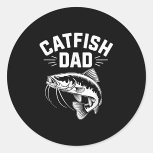 Wels-Vater, Catfishing Daddy Angler Fischer Fis Runder Aufkleber